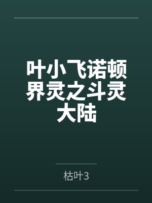 叶小飞诺顿界灵之斗灵大陆